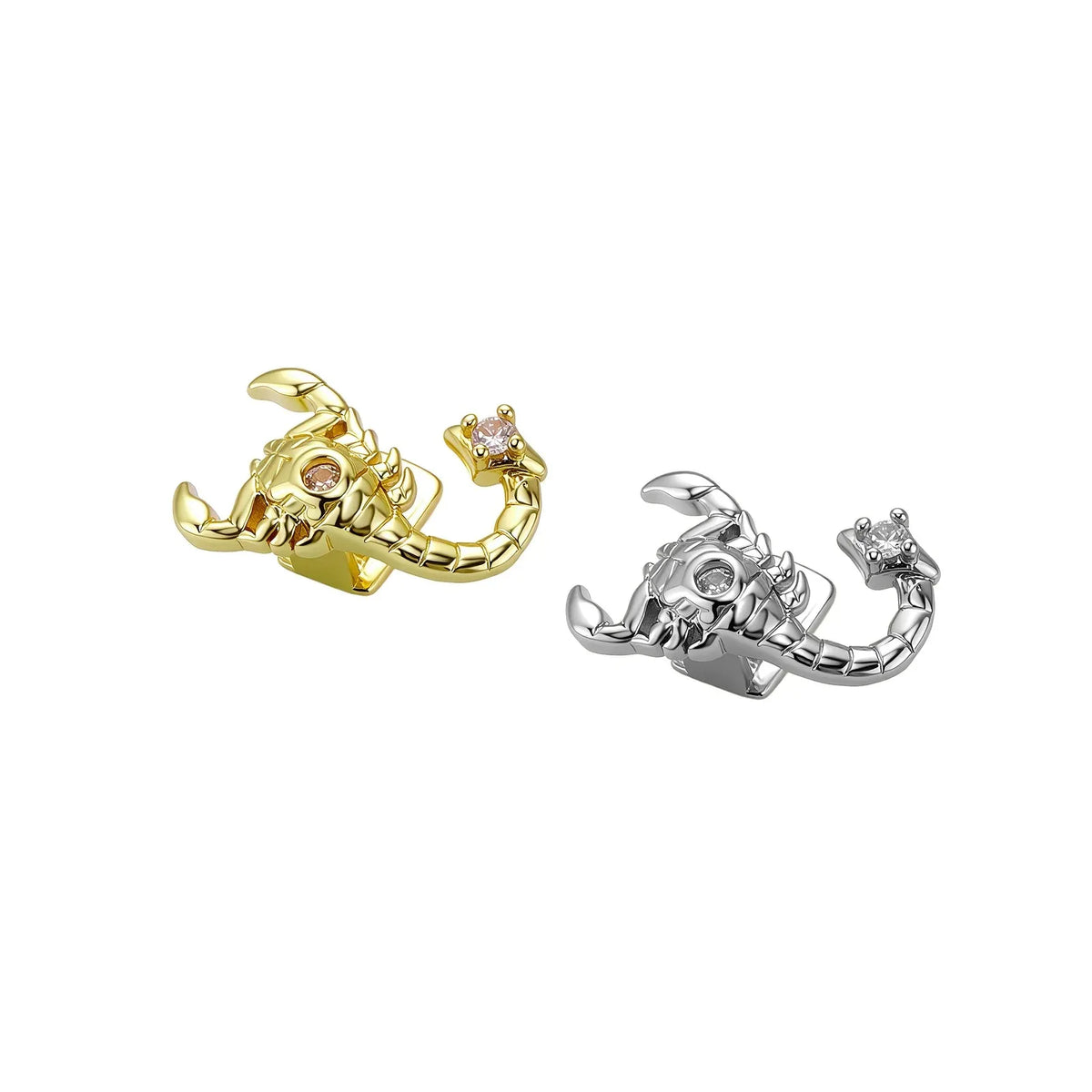 Hip Hop Scorpion CZ Grillz Single Iced Top & Bottom Shiny Men Women Punk Rapper Jewelry Christmas Gift