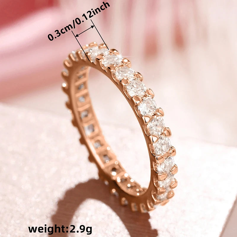 Anillo de compromiso para mujer – Anillo de promesa de plata con circonita