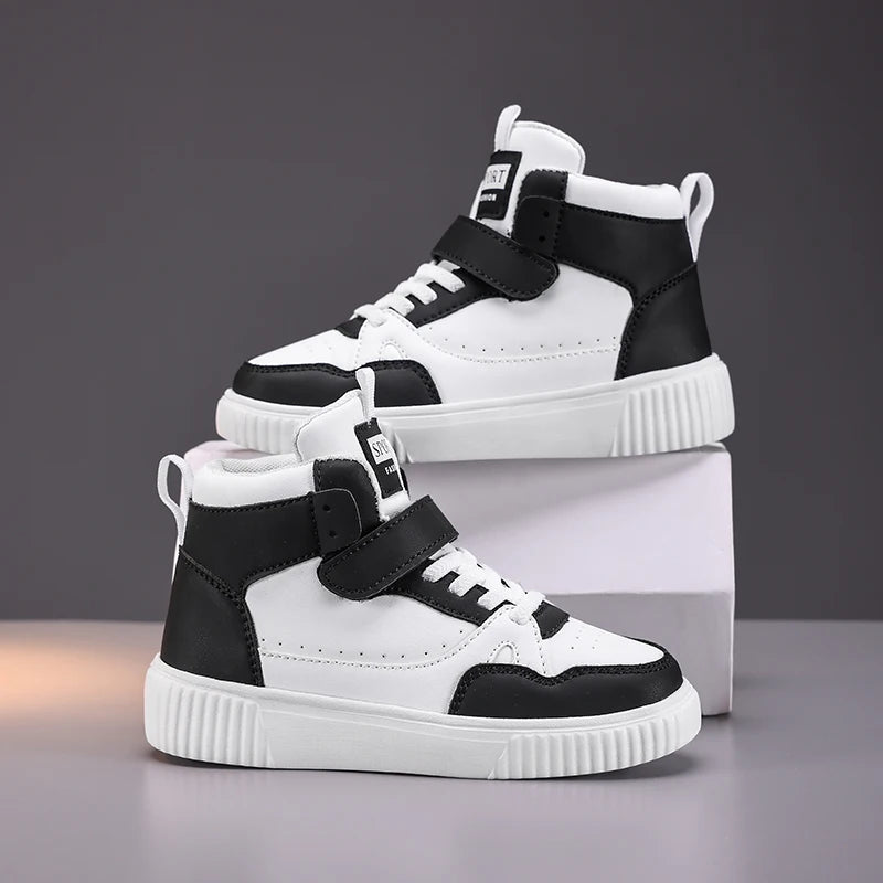 Kinder High-Top Basketball Sneaker – Leder & Robust Gr. 28-39