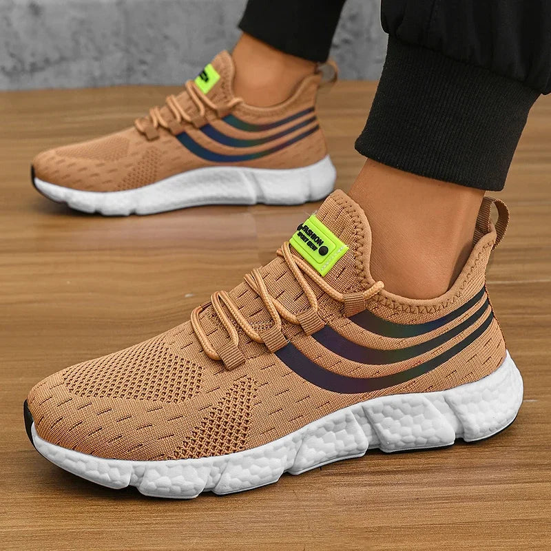 Men's Casual Sports Shoes Breathable Lightweight Sneakers Anti-slip Flats Outdoor Running Walking Athletic Jogging Shoes