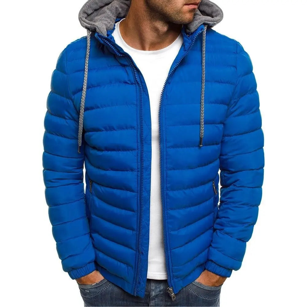 Herren Steppjacke mit Kapuze – Casual Streetwear Mehrfarbig