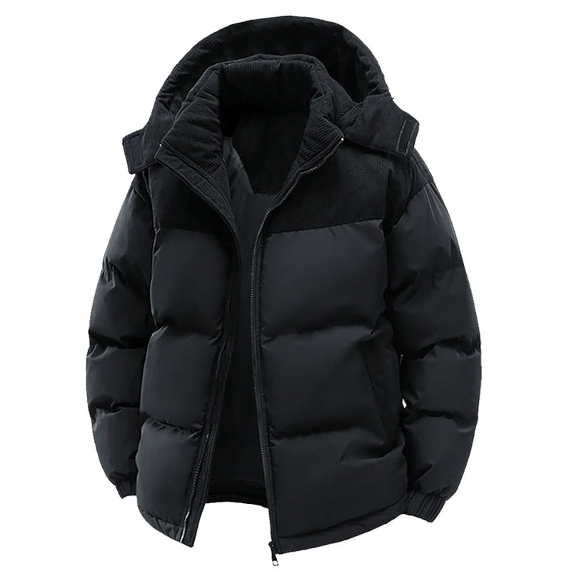 Herren Winterjacke Puffer – Gepolstert, Kapuze & Streetwear