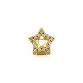 Grillz dentaire individuel en forme d'étoile à cinq branches incrusté de zircons, accessoire dentaire style punk pour hommes et femmes