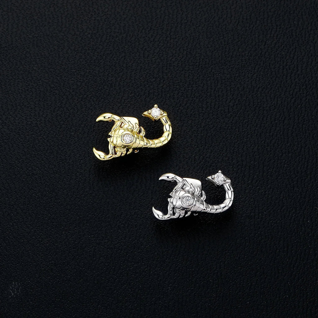 Grillz CZ Scorpione Hip Hop, set superiore e inferiore ghiacciato, gioielli punk da rapper lucidi per uomo e donna, regalo di Natale