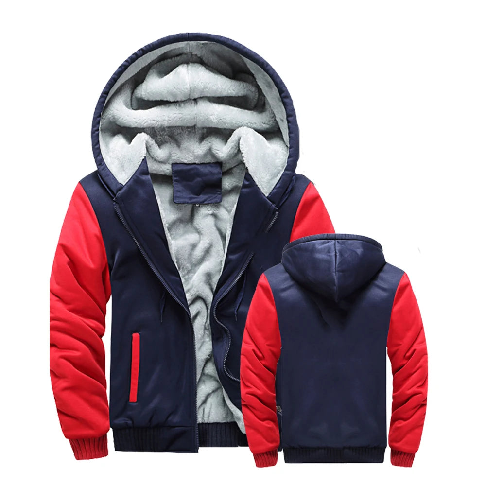 Heren fleecejack met capuchon – Dik & warm voor de winter