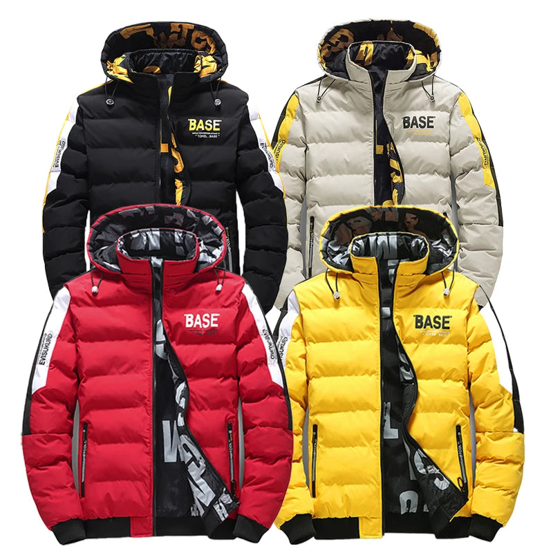 Herren Wendejacke Parka – Abnehmbare Kapuze & Warm