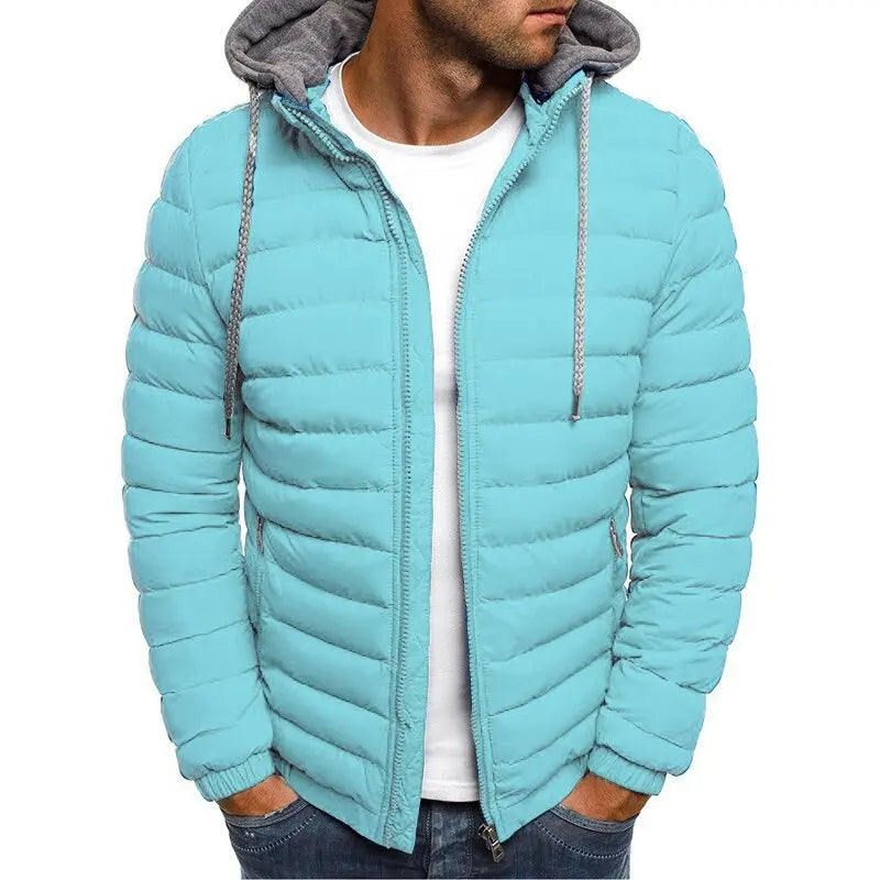 Herren Steppjacke mit Kapuze – Casual Streetwear Mehrfarbig