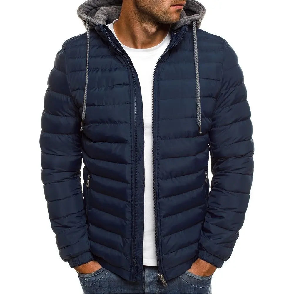 Herren Steppjacke mit Kapuze – Casual Streetwear Mehrfarbig