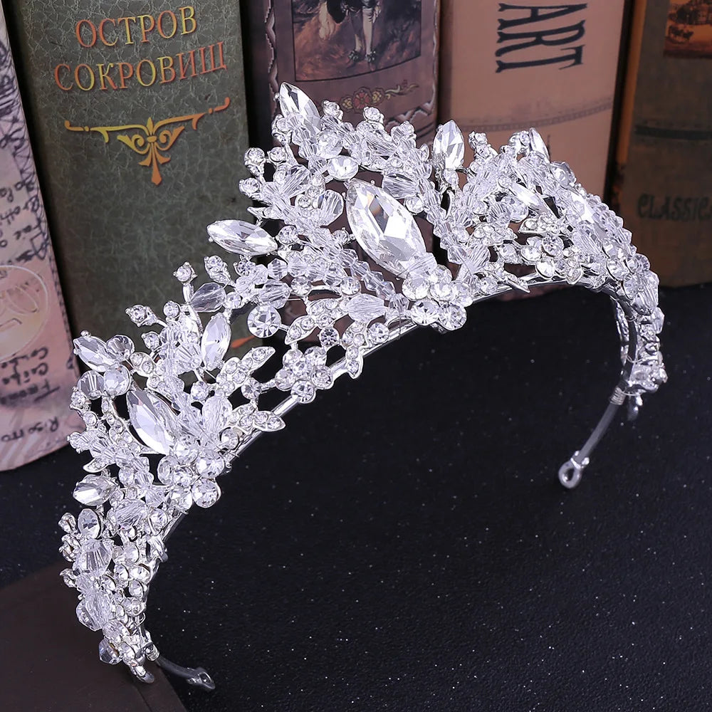 Crystal Bridal Crown & Necklace Set