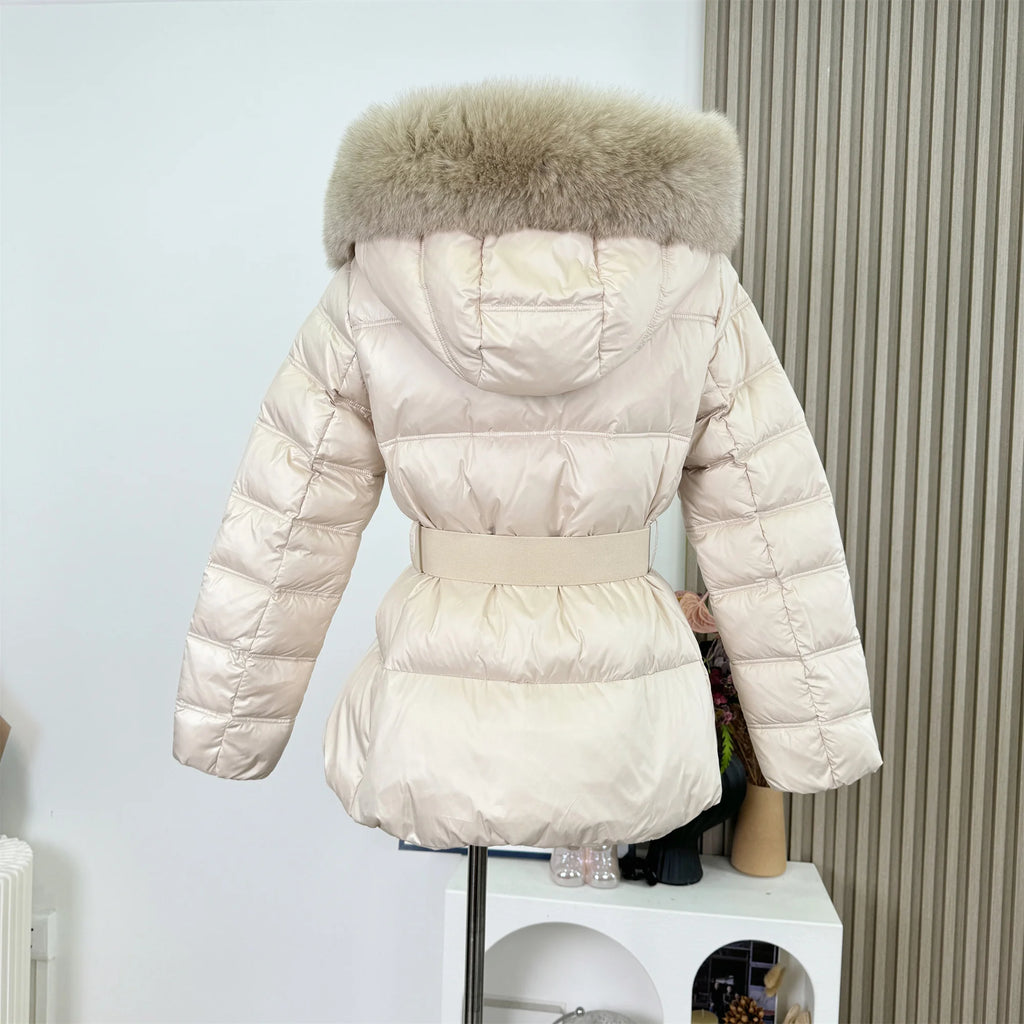 Parka da donna – collo in pelliccia e cappuccio per l'inverno