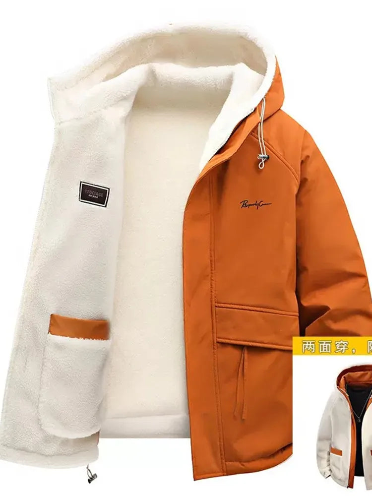 Herren Kapuzenjacke Dick Fleece – Warm & Oversized bis 4XL