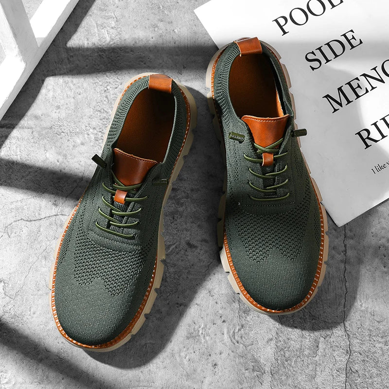 Sneaker da passeggio slip-on in maglia da uomo