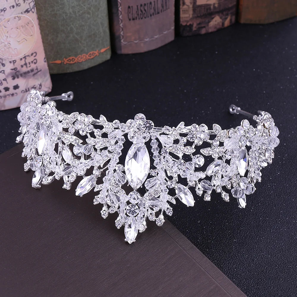 Crystal Bridal Crown & Necklace Set