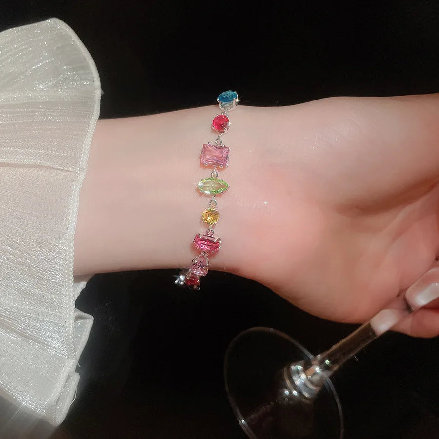 18K Gold Crystal Zircon Necklace
