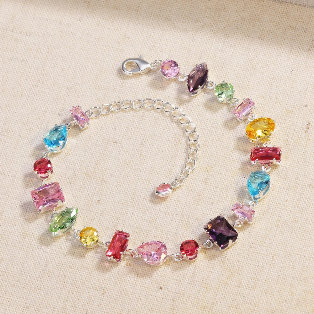 18K Gold Crystal Zircon Necklace