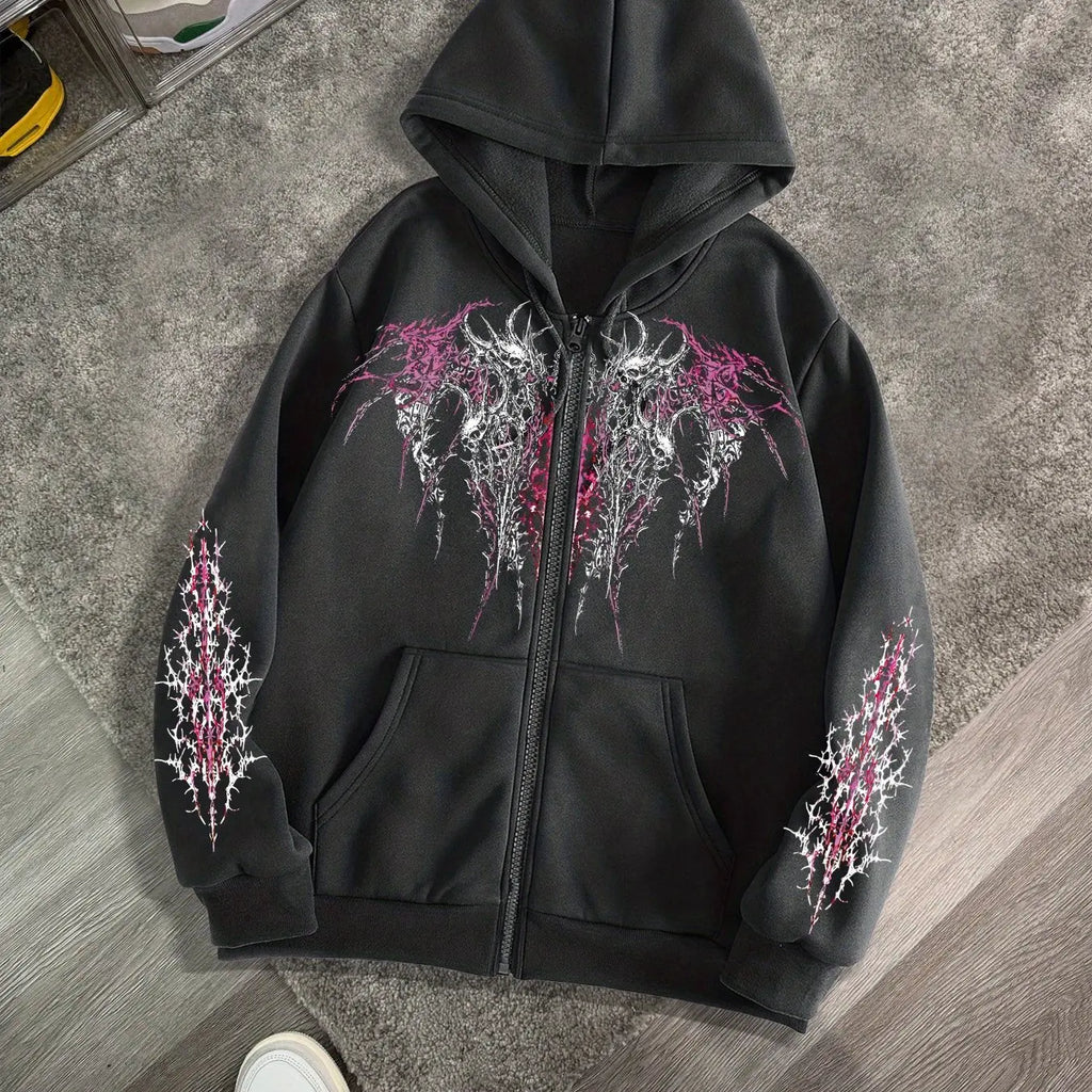 Heren Gothic Hoodie Jack – Streetwear Zipper Herfst Winter