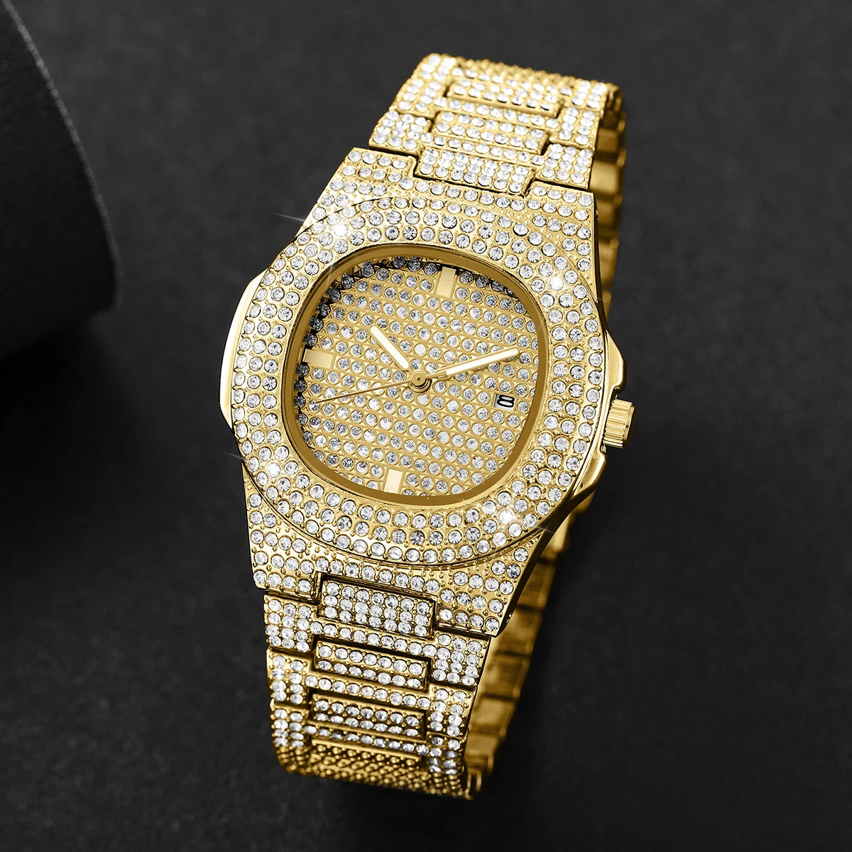Luxury Diamant Herren Armbanduhr – Edelstahl