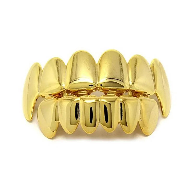 Hip Hop Grillz Gold & Silver – Vampire Fangs for Halloween & Party